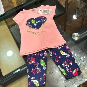 BNWT BIRDY TEE/LEGGING SET